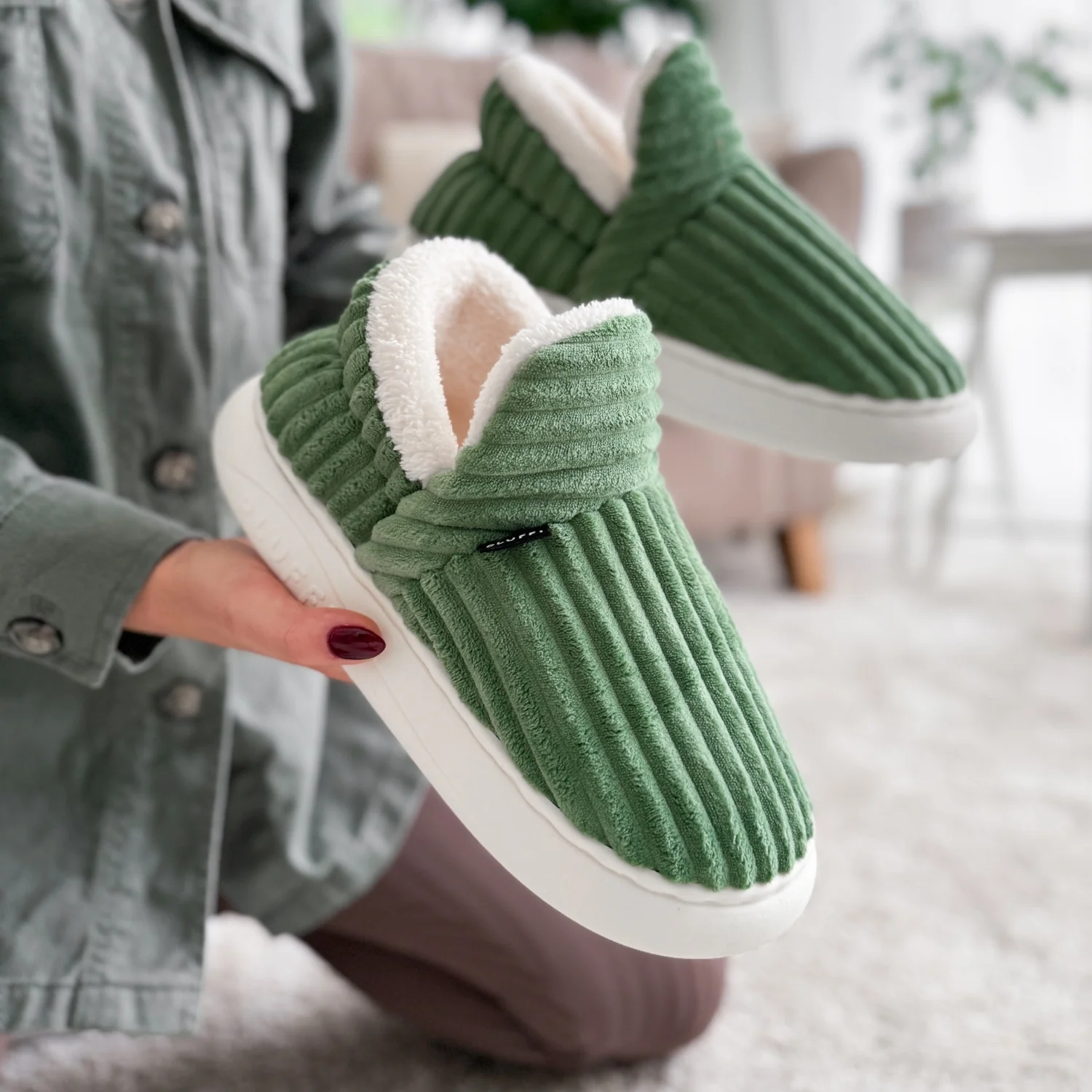 LUFFLI green cloud slippers
