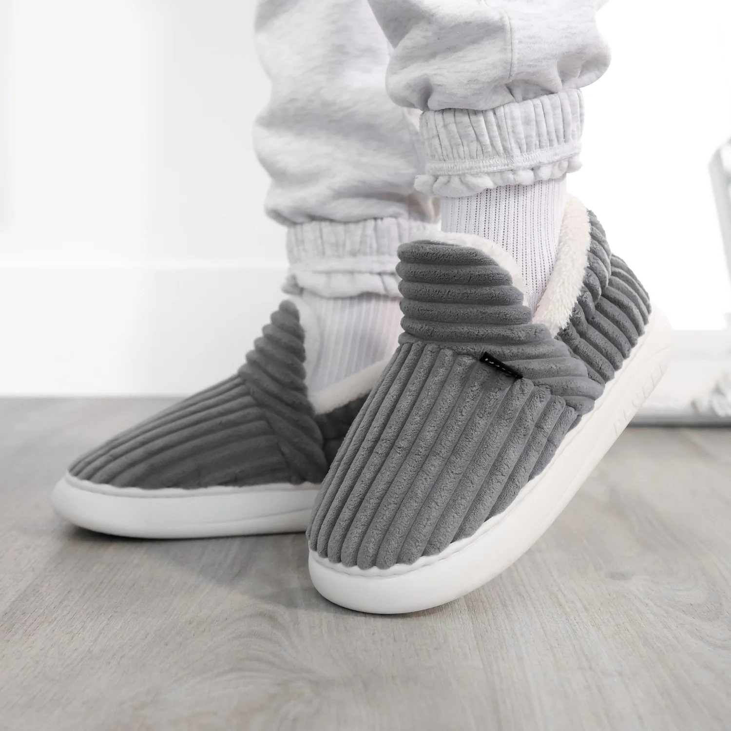 Grey cloud slippers